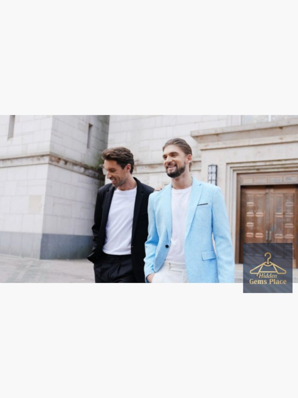 Men's Slim Fit Blazer Notched Lapel One Button Sport Coat Jacket - Picture 6 of 7